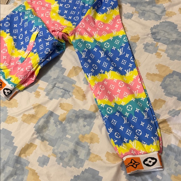 Louis Vuitton Rainbow Monogram Zip Jacket in Pink, Blue, Yellow, Teal - Picture 5 of 10